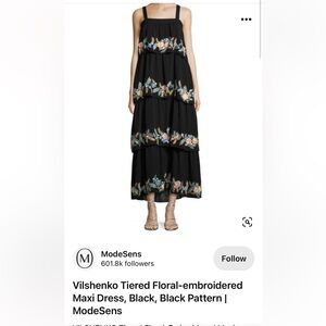 Vilshenko Tiered Floral Midi/Maxi